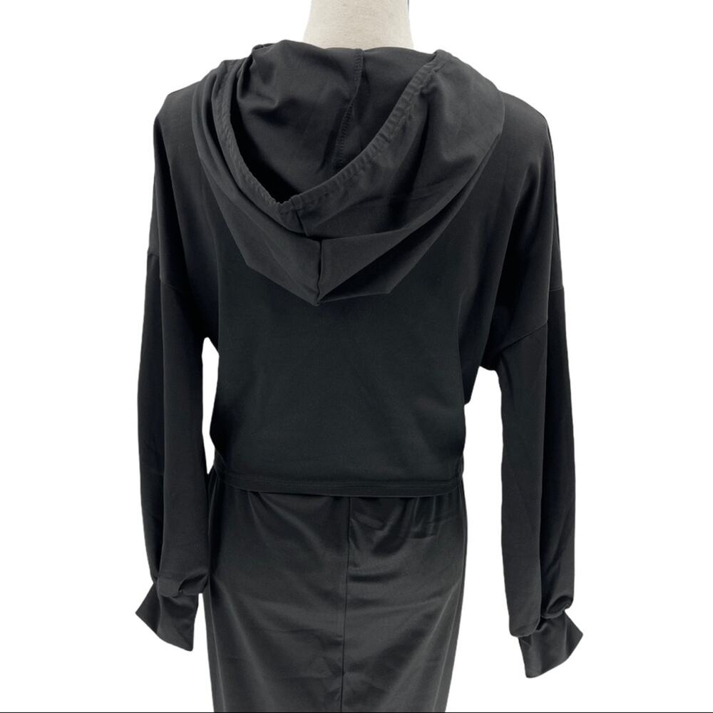 Black Women's Drawstring Hoodie Skirt Set Size Medium M - Picture 7 of 15